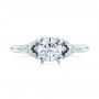  Platinum Platinum Custom Diamond Engagement Ring - Top View -  102024 - Thumbnail