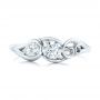 18k White Gold 18k White Gold Custom Diamond Engagement Ring - Top View -  102089 - Thumbnail
