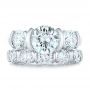  Platinum Custom Diamond Engagement Ring - Top View -  102296 - Thumbnail