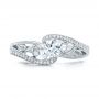 18k White Gold 18k White Gold Custom Diamond Engagement Ring - Top View -  102315 - Thumbnail