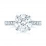 18k White Gold 18k White Gold Custom Diamond Engagement Ring - Top View -  102339 - Thumbnail