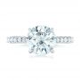 18k White Gold 18k White Gold Custom Diamond Engagement Ring - Top View -  102402 - Thumbnail