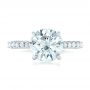 Platinum Custom Diamond Engagement Ring - Top View -  102402 - Thumbnail