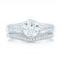 18k White Gold 18k White Gold Custom Diamond Engagement Ring - Top View -  102405 - Thumbnail