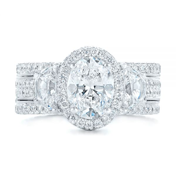  Platinum Platinum Custom Diamond Engagement Ring - Top View -  102415