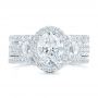 18k White Gold Custom Diamond Engagement Ring - Top View -  102415 - Thumbnail