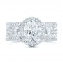 14k White Gold 14k White Gold Custom Diamond Engagement Ring - Top View -  102415 - Thumbnail