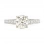 14k White Gold Custom Diamond Engagement Ring - Top View -  102462 - Thumbnail