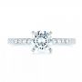 18k White Gold 18k White Gold Custom Diamond Engagement Ring - Top View -  102586 - Thumbnail
