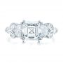  Platinum Custom Diamond Engagement Ring - Top View -  102594 - Thumbnail