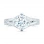  Platinum Custom Diamond Engagement Ring - Top View -  102601 - Thumbnail