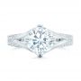 14k White Gold 14k White Gold Custom Diamond Engagement Ring - Top View -  102601 - Thumbnail