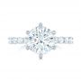 14k White Gold 14k White Gold Custom Diamond Engagement Ring - Top View -  102614 - Thumbnail