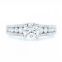 14k White Gold Custom Diamond Engagement Ring - Top View -  102886 - Thumbnail