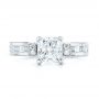 14k White Gold 14k White Gold Custom Diamond Engagement Ring - Top View -  102895 - Thumbnail