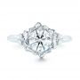 18k White Gold 18k White Gold Custom Diamond Engagement Ring - Top View -  102896 - Thumbnail