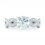 18k White Gold Custom Diamond Engagement Ring - Top View -  102905 - Thumbnail
