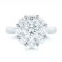 18k White Gold 18k White Gold Custom Diamond Engagement Ring - Top View -  102927 - Thumbnail