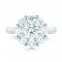 18k White Gold 18k White Gold Custom Diamond Engagement Ring - Top View -  102927 - Thumbnail