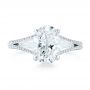 14k White Gold 14k White Gold Custom Diamond Engagement Ring - Top View -  102946 - Thumbnail