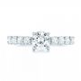 18k White Gold 18k White Gold Custom Diamond Engagement Ring - Top View -  102955 - Thumbnail