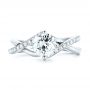  Platinum Platinum Custom Diamond Engagement Ring - Top View -  102969 - Thumbnail