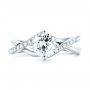 14k White Gold 14k White Gold Custom Diamond Engagement Ring - Top View -  102969 - Thumbnail