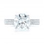  Platinum Custom Diamond Engagement Ring - Top View -  102971 - Thumbnail