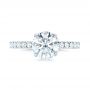  Platinum Custom Diamond Engagement Ring - Top View -  102995 - Thumbnail