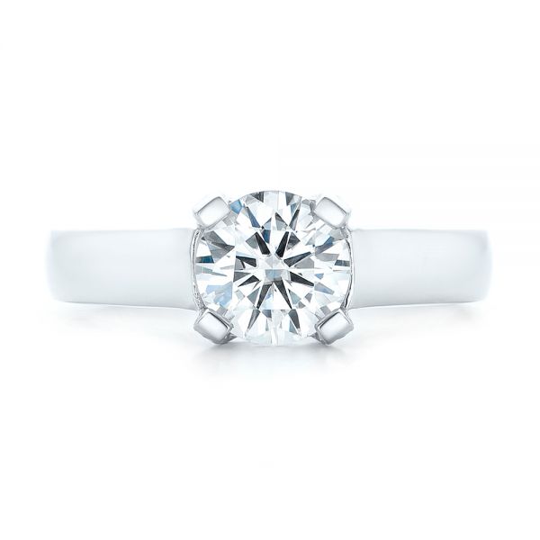  Platinum Custom Diamond Engagement Ring - Top View -  102996