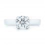  Platinum Custom Diamond Engagement Ring - Top View -  102996 - Thumbnail