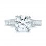  Platinum Custom Diamond Engagement Ring - Top View -  103013 - Thumbnail