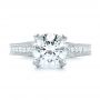 18k White Gold 18k White Gold Custom Diamond Engagement Ring - Top View -  103013 - Thumbnail