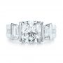  Platinum Custom Diamond Engagement Ring - Top View -  103017 - Thumbnail