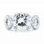 18k White Gold 18k White Gold Custom Diamond Engagement Ring - Top View -  103042 - Thumbnail