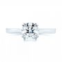 18k White Gold Custom Diamond Engagement Ring - Top View -  103057 - Thumbnail