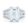  Platinum Custom Diamond Engagement Ring - Top View -  103138 - Thumbnail
