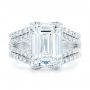 18k White Gold 18k White Gold Custom Diamond Engagement Ring - Top View -  103138 - Thumbnail