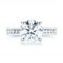  Platinum Custom Diamond Engagement Ring - Top View -  103150 - Thumbnail