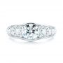 14k White Gold 14k White Gold Custom Diamond Engagement Ring - Top View -  103165 - Thumbnail