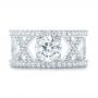 18k White Gold Custom Diamond Engagement Ring - Top View -  103215 - Thumbnail