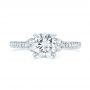 18k White Gold 18k White Gold Custom Diamond Engagement Ring - Top View -  103219 - Thumbnail