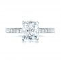 18k White Gold 18k White Gold Custom Diamond Engagement Ring - Top View -  103222 - Thumbnail