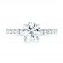 14k White Gold 14k White Gold Custom Diamond Engagement Ring - Top View -  103235 - Thumbnail