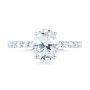 18k White Gold 18k White Gold Custom Diamond Engagement Ring - Top View -  103355 - Thumbnail