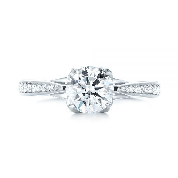  Platinum Custom Diamond Engagement Ring - Top View -  103464