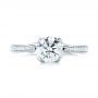 14k White Gold 14k White Gold Custom Diamond Engagement Ring - Top View -  103464 - Thumbnail