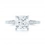 18k White Gold Custom Diamond Engagement Ring - Top View -  103508 - Thumbnail