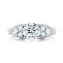 14k White Gold 14k White Gold Custom Diamond Engagement Ring - Top View -  103519 - Thumbnail