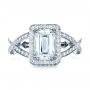 14k White Gold 14k White Gold Custom Diamond Engagement Ring - Top View -  1159 - Thumbnail